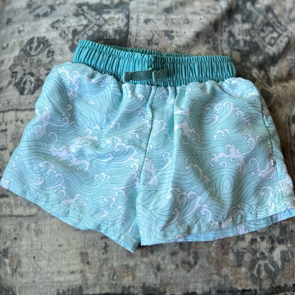 Caden Lane Makin Waves Swim Trunks 12-18M Turquoise